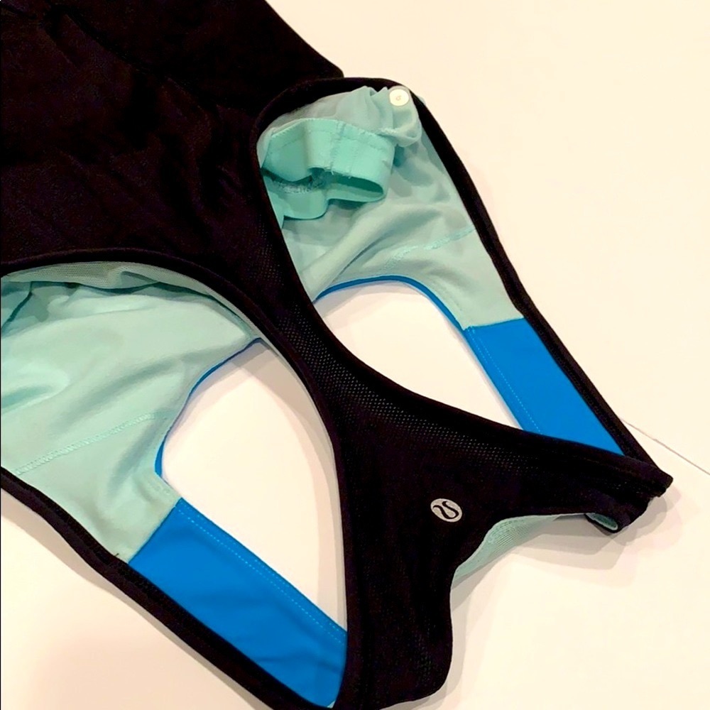 Lululemon Cardio Kick Tank Racerback Built in Bra Colorblock Blue- 6 Dot - Picture 5 of 7